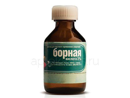 Борная кислота спиртовой р-р 3% фл 25 мл (Гиппократ)